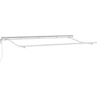 vidaXL Zonnescherm Frame Wit 4 x 2 m Metaal