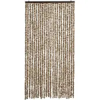 vidaXL Vliegengordijn 100x230 cm chenille beige en bruin