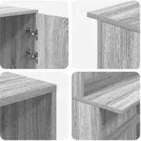 vidaXL Receptiebalie 200x50x103,5 cm bewerkt hout grijs sonoma eiken