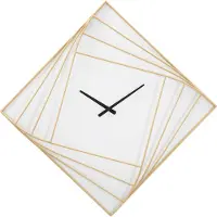 FURNLUX Witte metalen wandklok, 85x6x85 cm