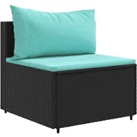 vidaXL 10-delige Loungeset met kussens poly rattan zwart