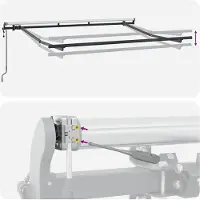 vidaXL Uitschuifbare luifel Bordeauxrood 400 x 200 cm Stof