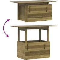 vidaXL Tuintafel 100x50x75 cm geïmpregneerd grenenhout
