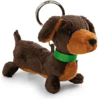 Nici Sleutelhanger teckel 10 cm - bruin - trouwe metgezel voor rugzak of tas, sleutelhanger voor klein en groot | 61896