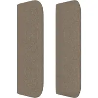 vidaXL Hoofdbord met randen 183x16x118/128 cm stof taupe