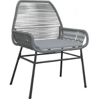 vidaXL 7-delige Tuinset met kussens poly rattan glas grijs