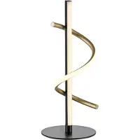 Leuchtendirekt LED-tafellamp Emanda, dimbaar, zwart, Woon-/ Eetkamer, metaal, Modern, LED tafellamp
