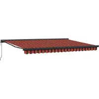 vidaXL - Uitschuifbare - luifel - Oranje - en - Bruin - 450 - x - 300 - x - 165 - cm