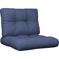 vidaXL Palletkussenset 60x40x12 cm stof marineblauw