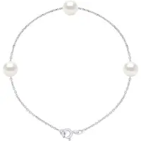 ATELIERS SAINT GERMAIN Armband 3 Echte Gecultiveerde Zoetwaterparels Rond 7-8 mm