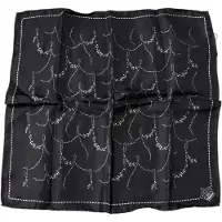 Dolce&Gabbana Zijden Sjaal Bloemenkrans Patroon