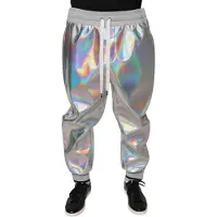 Dolce&Gabbana Holografische Joggingbroek Zilveren Broek