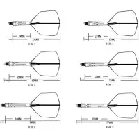 Cuesoul ROST T19 Integrated Dart Flights Big Wing Carbon Black Yellow - Dart Flights