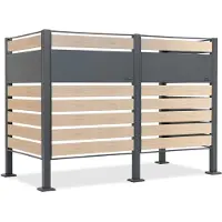 CoverTech Overdekking voor 2 afvalbakken 120l of 240l Breda