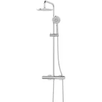 Maxaro Radius Regendouche Opbouw | Chroom 20 cm Regendouche Thermostatisch