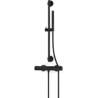 Maxaro Radius opbouw douchekranenset | Zwart Cool Touch Thermostaatkraan met handdouche 1 stand