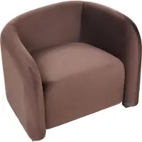 Beliani VELTADA - Fauteuil - Bruin - Fluweel