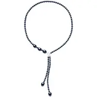 ATELIERS SAINT GERMAIN Ketting met echte gekweekte zoetwaterparels, rijstkorrel 5 mm en barok 11 mm