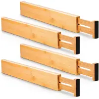 BOTC Ladeverdeler - Lade Organizer - Verstelbaar 43–56 cm - 4 Stuks - Bamboe