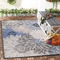 Muratap Binnen en buiten vloerkleed floral outdoor laagpolig tapijt 120x170 cm