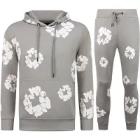 Top Star Dik geweven trainingspak met bloemenprint all over print bloemenpak