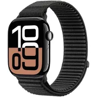 Strap-it Wave nylon bandje met klittenbandsluiting - geschikt voorApple Watch Series 1/2/3/4/5/6/7/8/9/10/11/SE/SE2/SE3 - iWatch bandje voor kleine maten 38mm 40mm 41mm 42mm (zwart)