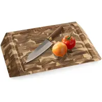 Namture - Snijplank Hout - Premium Olie - 45x30x4 cm - Uniek Design - Hakblok Kopshout - Anti slip