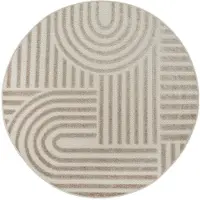 Muratap Berlin outdoor japandi rond - vloerkleed binnen en buiten laagpolig tapijt tuin- 150 cm rond