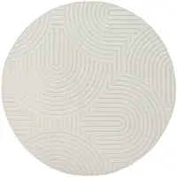 Muratap Berlin outdoor japandi rond - vloerkleed binnen en buiten laagpolig tapijt tuin- 150 cm rond