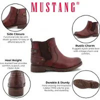 Mustang Enkellaarsjes 'Elfi' bordeaux