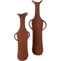 J-Line vaas - aluminium - terracotta - large