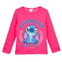 Lilo & Stitch Shirt - Lange Mouw - Stitch Club - Fuchsia - Maat 110/116