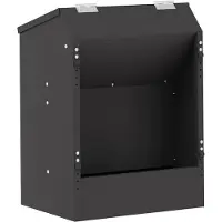 vidaXL Voerbak voor konijnen, zwart, 33,5 x 25,5 x 45,5 cm, inhoud 3 kg
