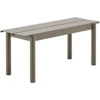 Muuto Linear Steel Bench Bank Taupe | 110 x 34 cm