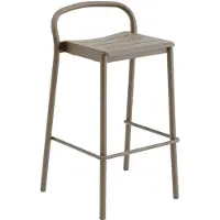Muuto Linear Steel Counter Bar Stool Taupe | 65 cm