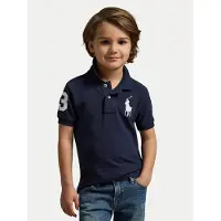 Ralph Lauren Jongens Polo van katoenen piqué met marineblauwe Big Pony (3años= 102/108cm), Casual, Korte mouwen, kind 322670257014