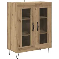 vidaXL Dressoir Artisan Eiken 69,5 x 34 x 90 cm Bewerkt hout