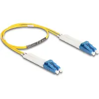 DeLOCK Optical Fiber Cable LC Duplex to LC Duplex singlemode OS2 angled 0.5 m