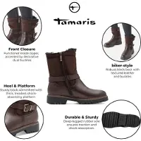 Tamaris Enkellaarsjes donkerbruin