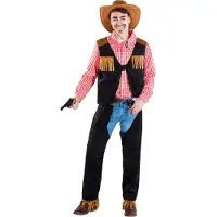 Dressforfun - Herenkostuum cowboy Matthew L - verkleedkleding kostuum halloween verkleden feestkleding carnavalskleding carnaval feestkledij partykleding - 300566