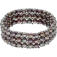 ATELIERS SAINT GERMAIN Armband 3 Rijen Echte Zoetwaterparels 4 mm