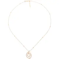 Orphelia 'Celine' Dames 925 Sterling Zilveren Ketting met Hanger - Roze ZH-7114/RG