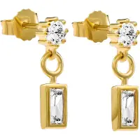 Orphelia 'Madelyn' Dames 925 Sterling Zilveren Oorbellen - Goud ZO-7583/G