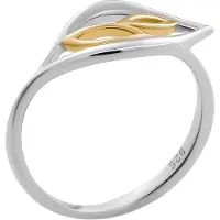 Orphelia 'Charlotte' Damesring van 925 Sterling Zilver - Zilver/Goud ZR-7523