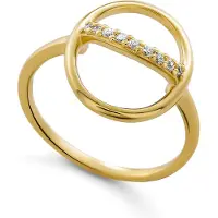 Orphelia 'Amaliada' Dames 925 Sterling Zilveren Ring - Goud ZR-7572