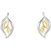 Orphelia 'Charlotte' Dames 925 Sterling Zilveren Oorbellen - Zilver/Goud ZO-7523