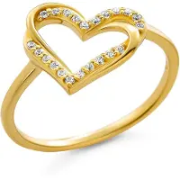 Orphelia 'Cecilia' Dames 925 Sterling Zilveren Ring - Goud ZR-7584/G