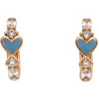 NAEMI Oorbellen turquoise / goud / transparant