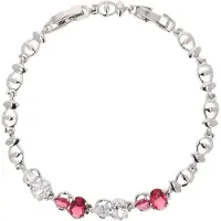NAEMI Armband rood / zilver