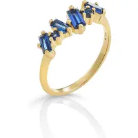 Orphelia 'Novel' Dames 925 Zilveren Ring - Goud ZR-7534